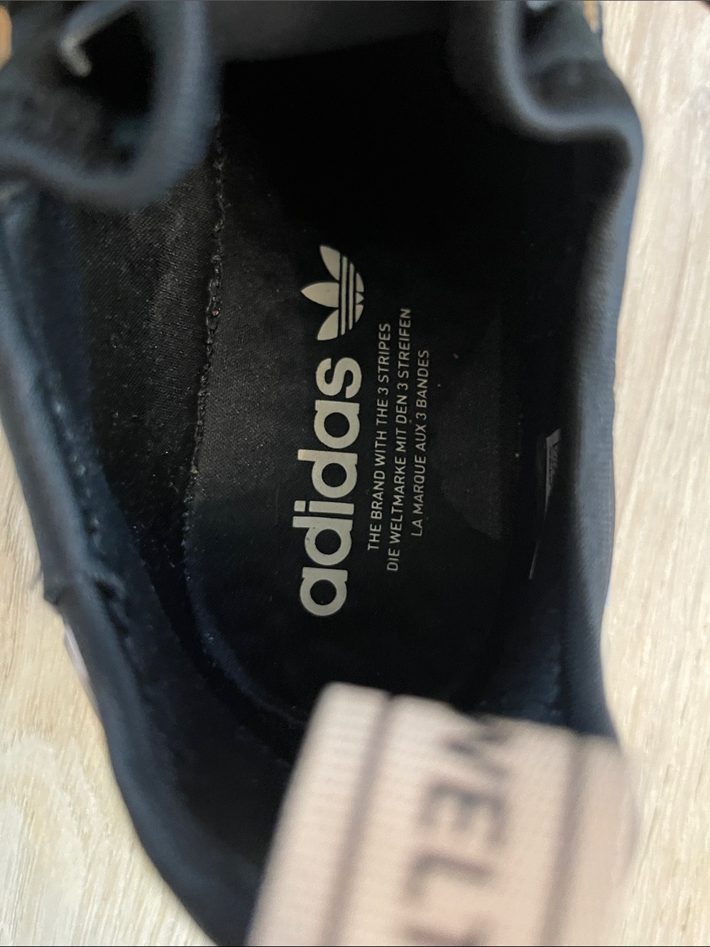 adidas Women’s Black Sneakers with Multicolor Leopard Accents Size 8.5 - Picture 4 of 7